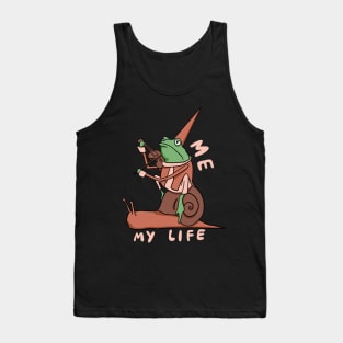 Frog Riding A Snail Tank Top